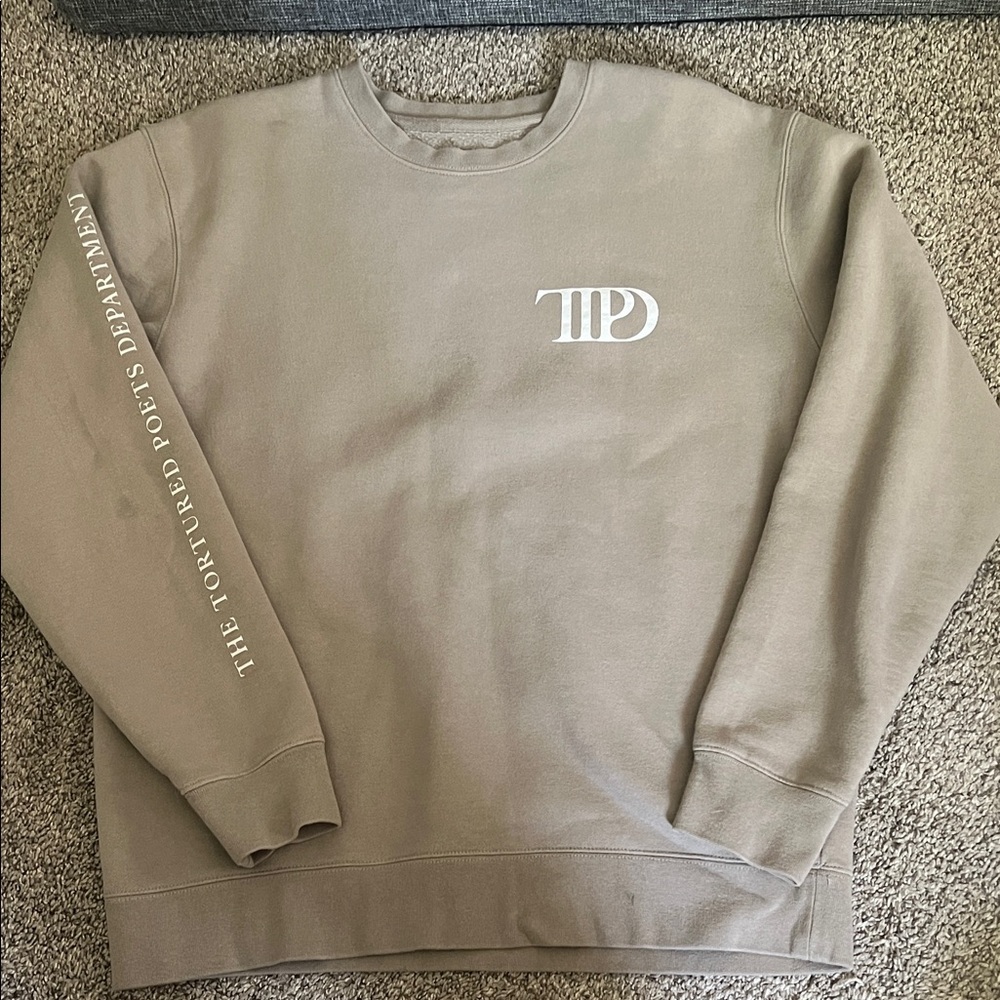 Taylor Swift Beige Crew Neck Sweater
